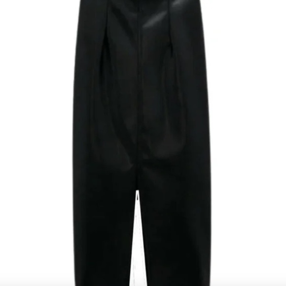 Zara Black Leather Pencil Skirt Size Small - Picture 4 of 10